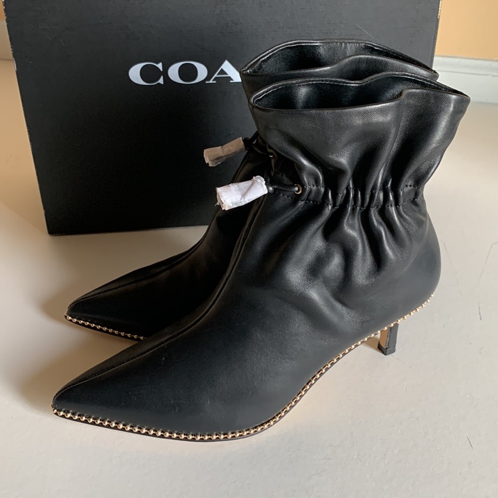 COACH Wynie Leather Ankle Boots - Picture 10 of 13